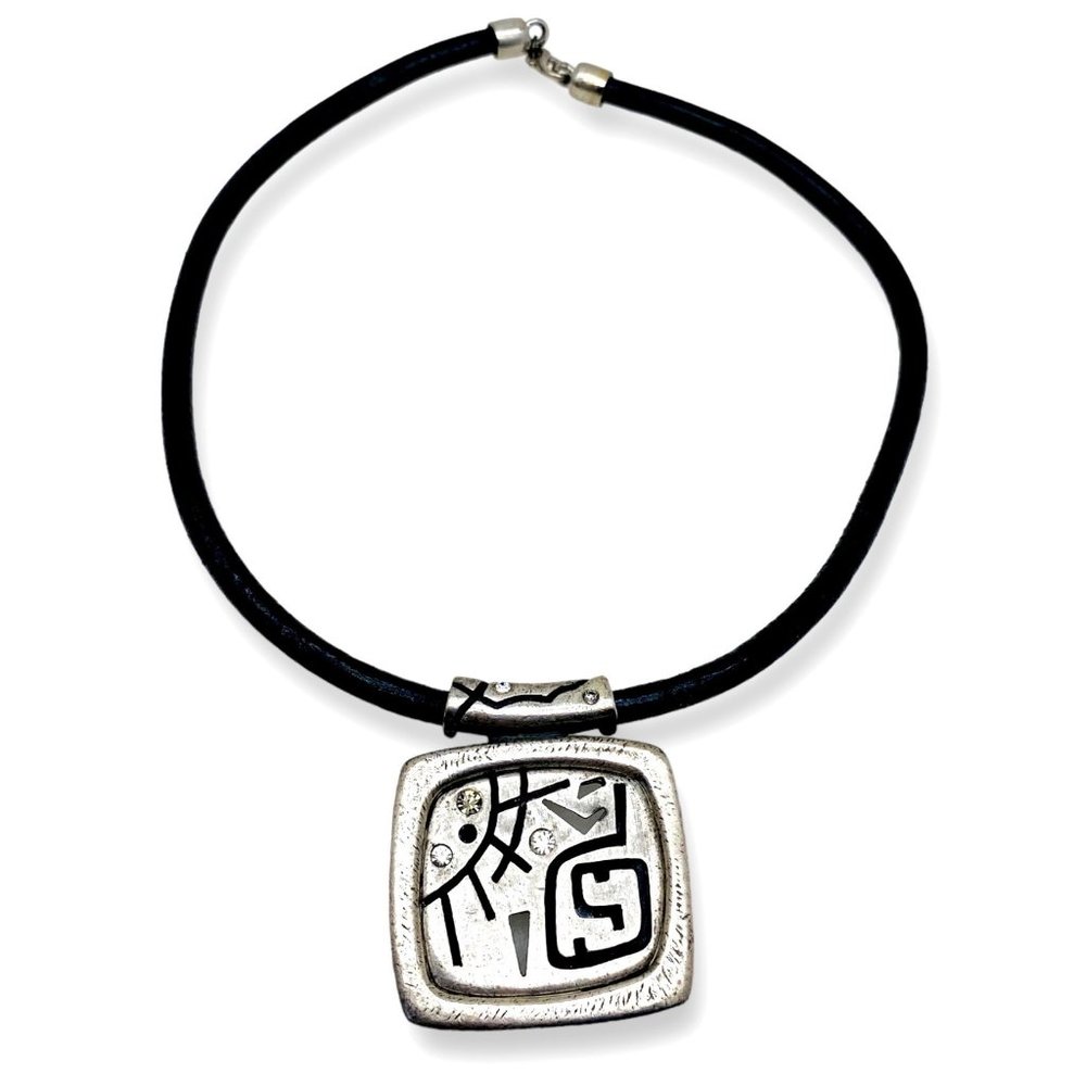 Modernist Square Pendant Necklace